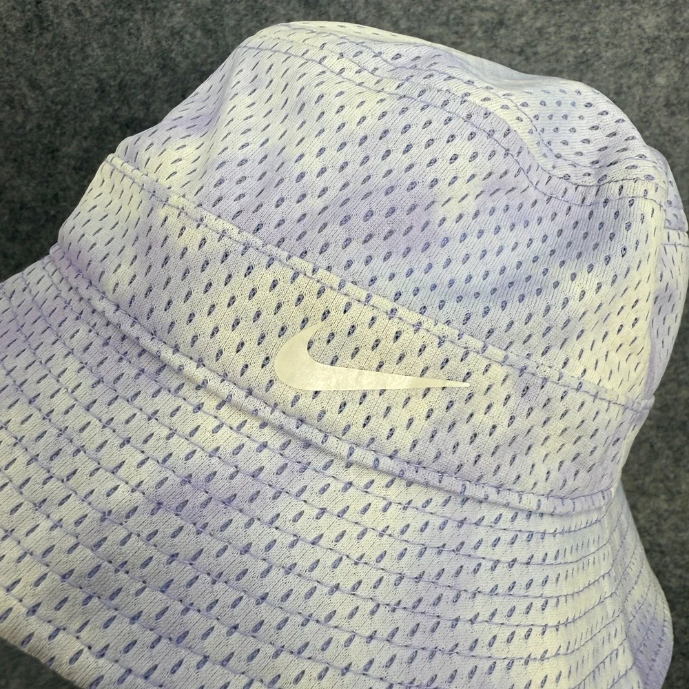 Nike‎ Womens Futura Tie Dye Bucket Hat (M/L) White Gray Purple DH1366-569 NWT *